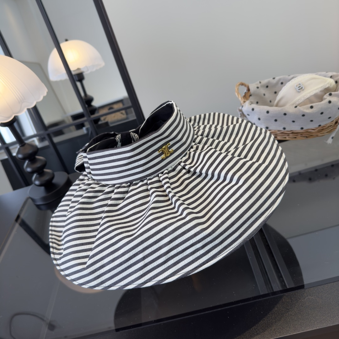 PCeline赛琳新款条纹空顶，头围57cm