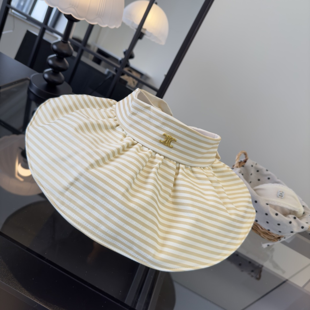 PCeline赛琳新款条纹空顶，头围57cm