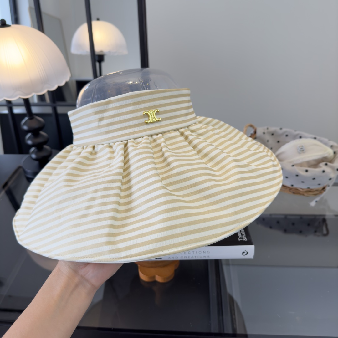 PCeline赛琳新款条纹空顶，头围57cm