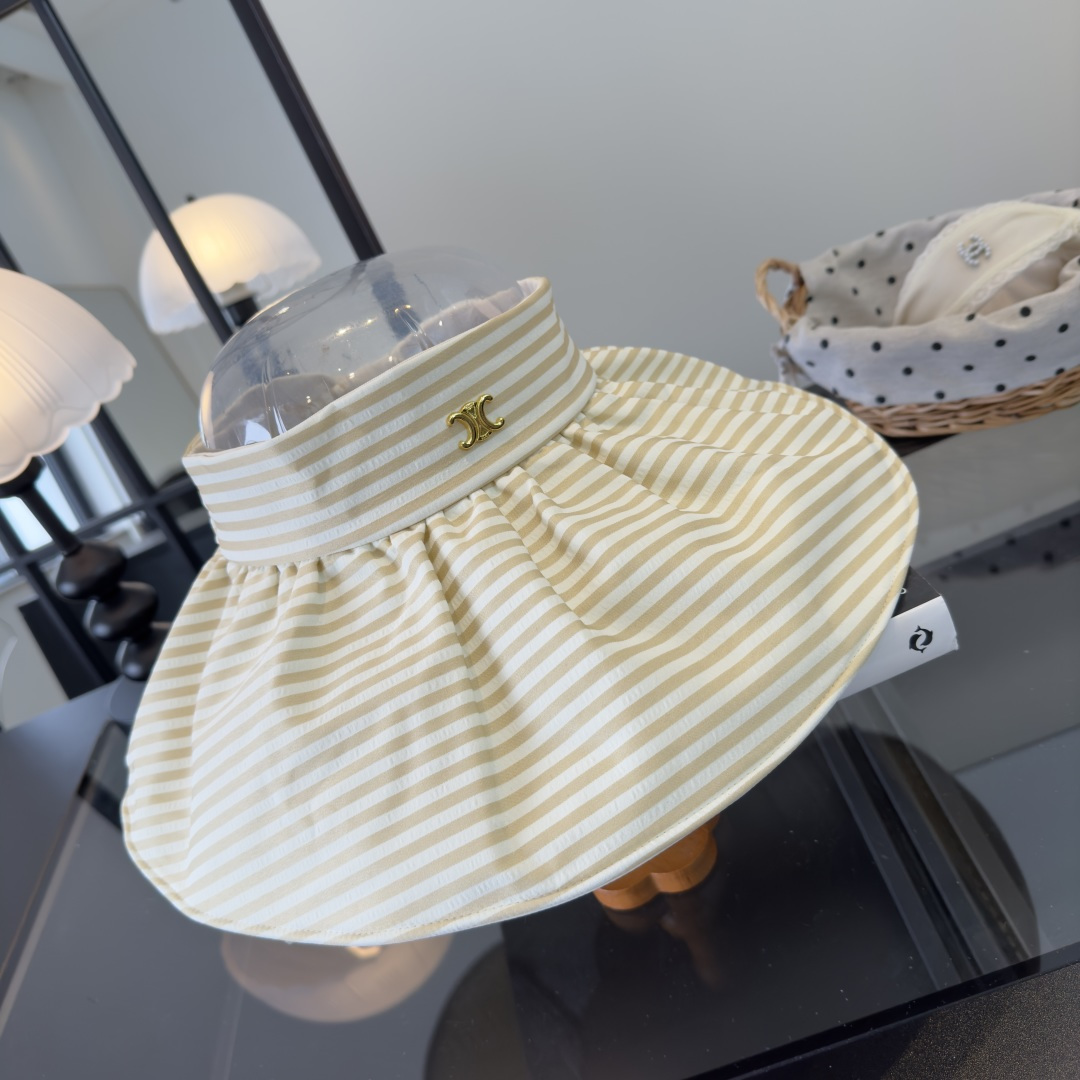 PCeline赛琳新款条纹空顶，头围57cm