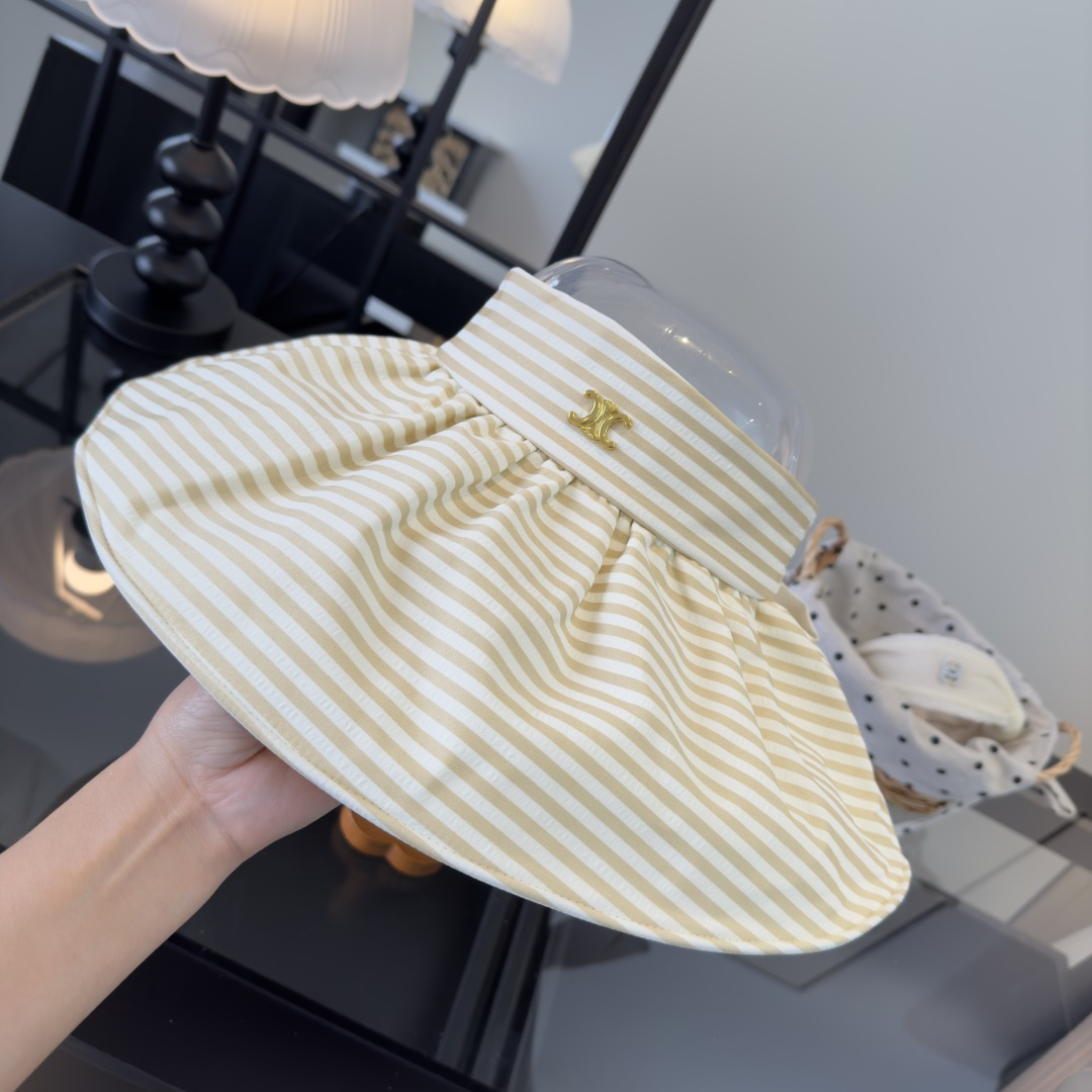 PCeline赛琳新款条纹空顶，头围57cm