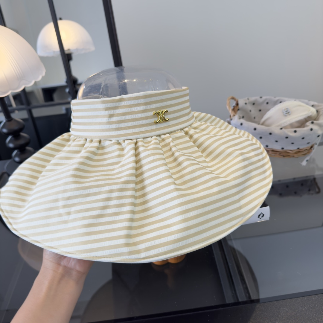 PCeline赛琳新款条纹空顶，头围57cm