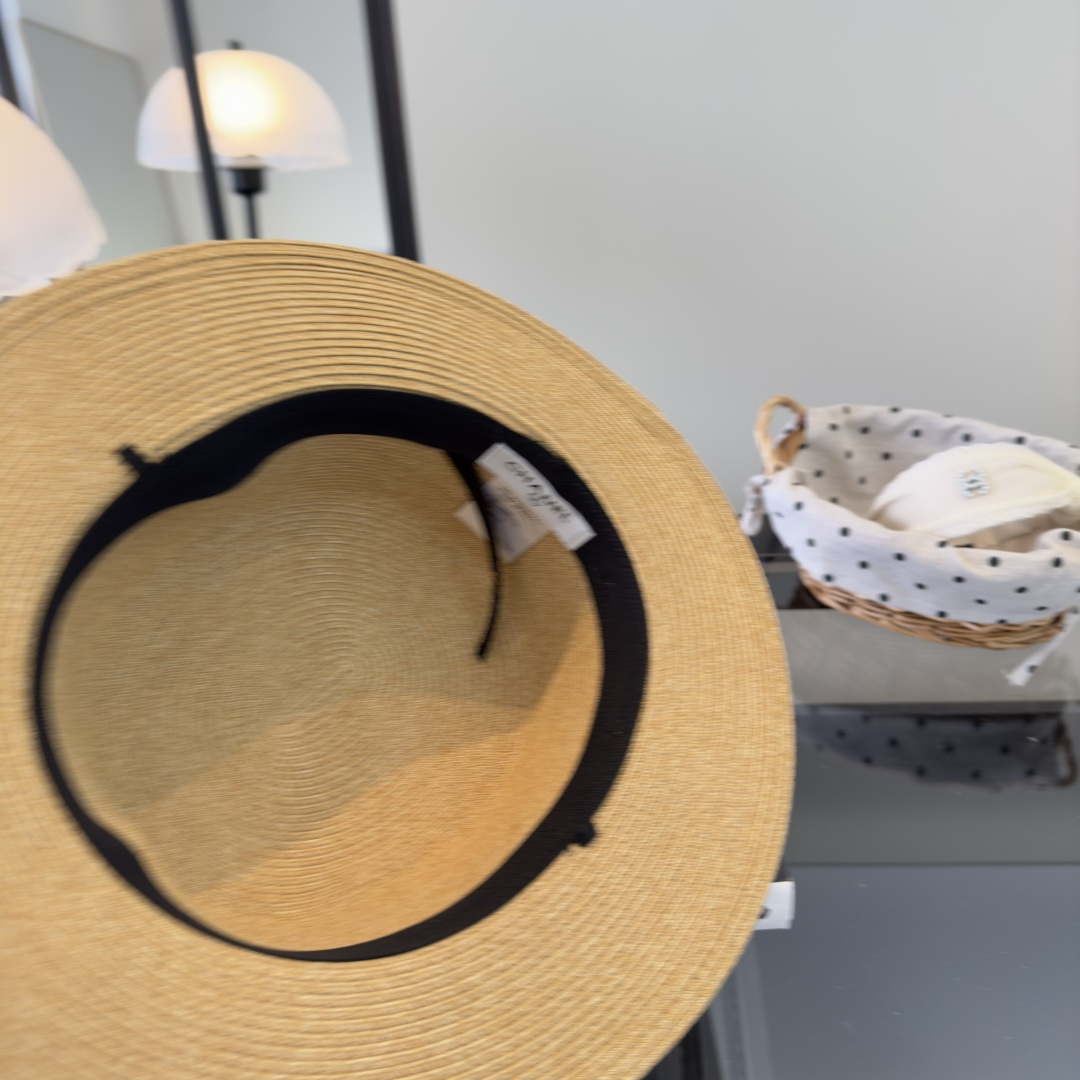 PChanel香奈儿新款名媛风平顶草帽，夏季百搭！