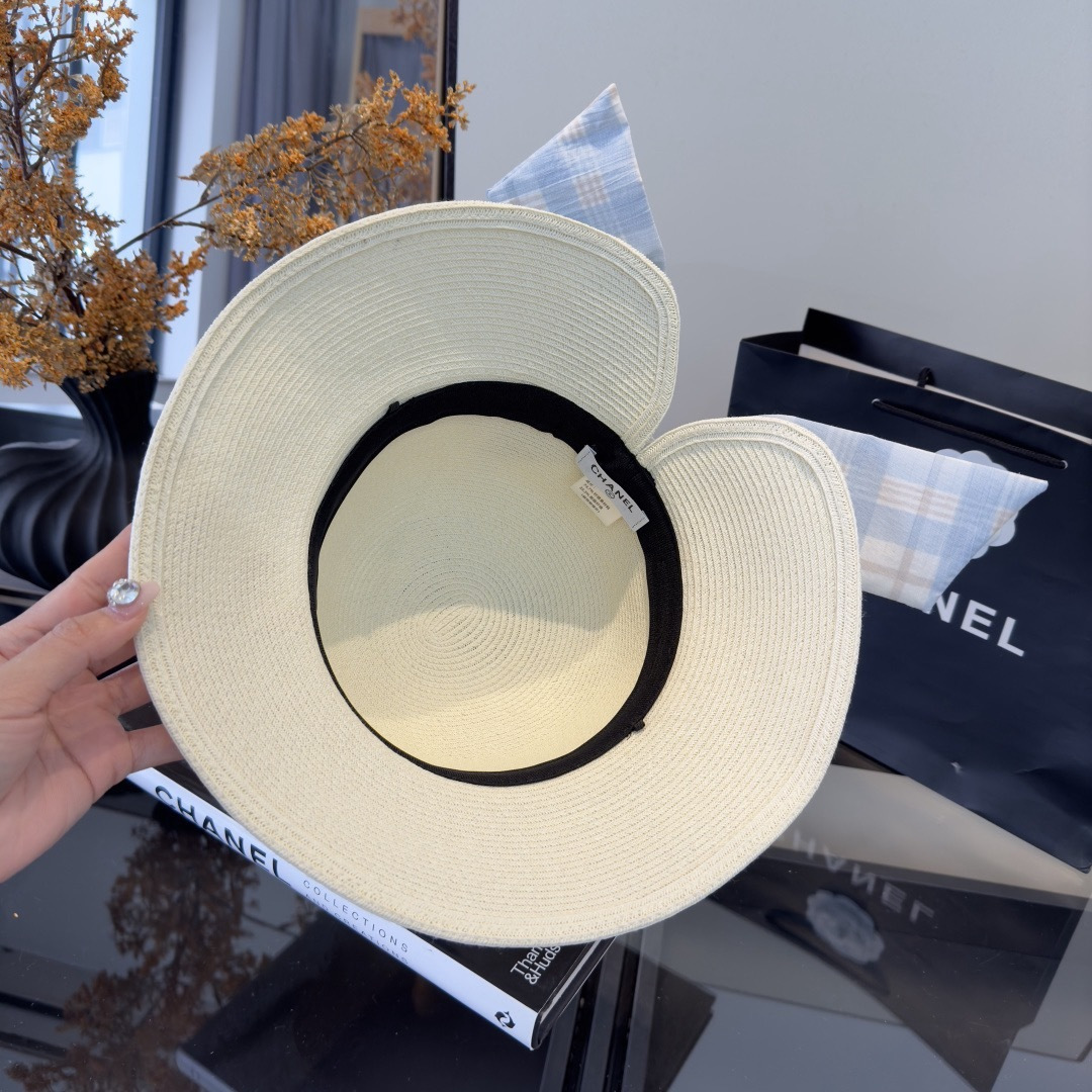 PChanel香奈儿新款草帽，日本纸草制作，跑量王，头围57cm