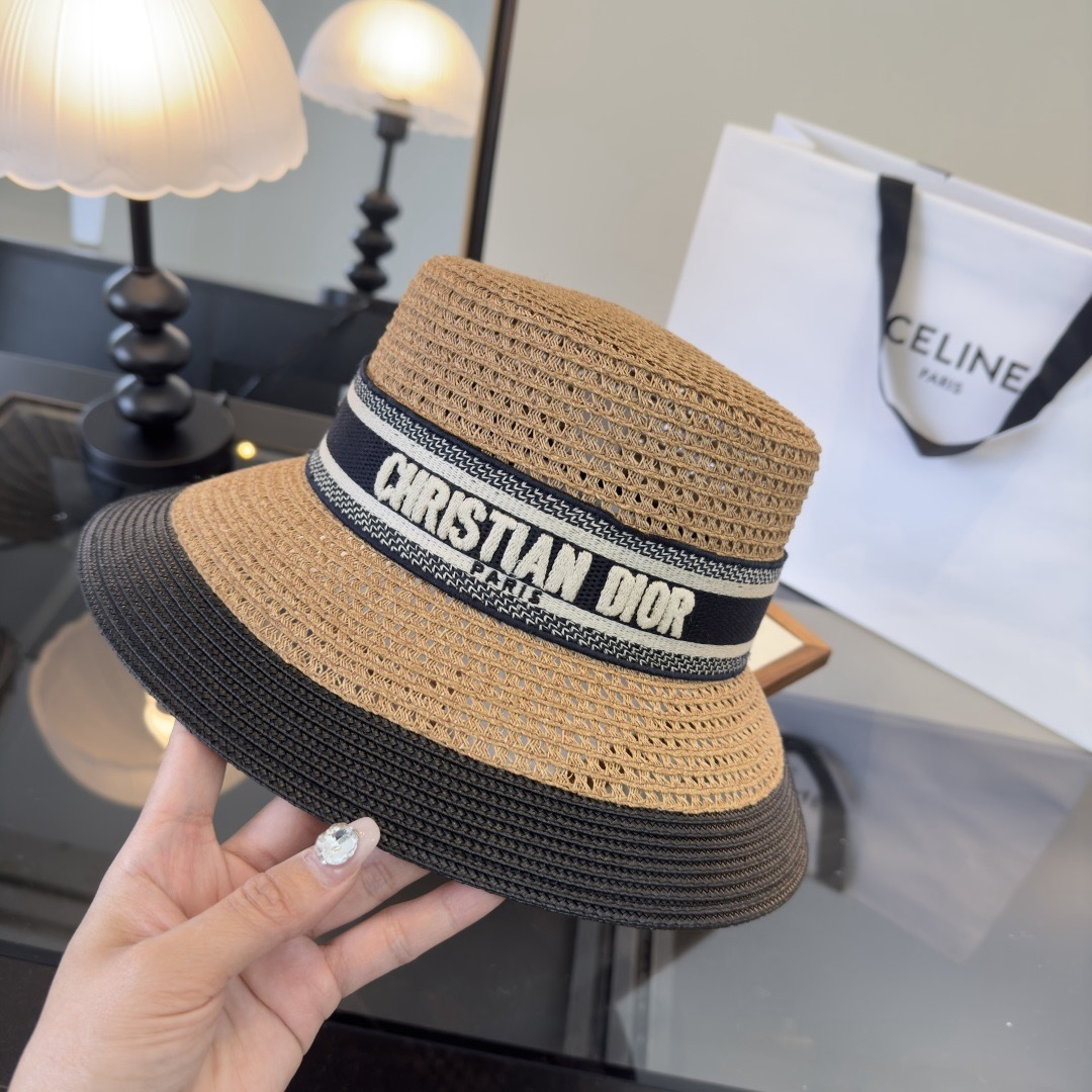 Dior Dior迪奥新款礼帽，台湾PP草帽沿，头围57cm
