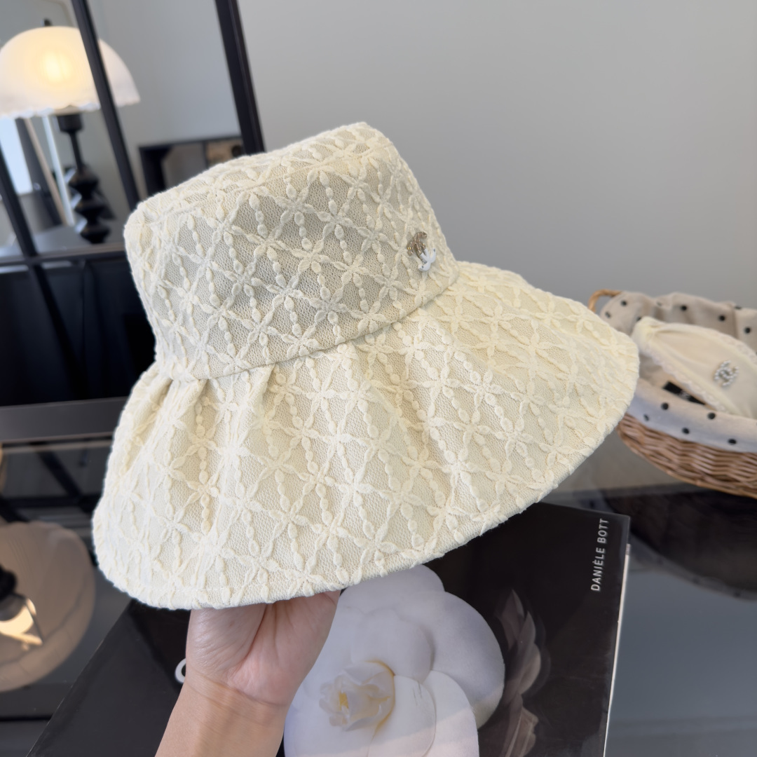 Chanel Chanel香奈儿新网纱菱格渔夫帽，高端定制，头围57cm
