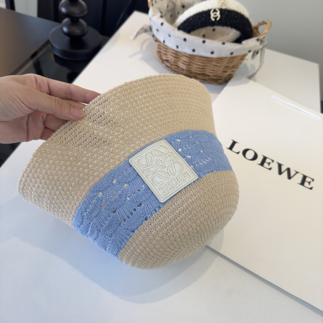 P罗意威新款针织遮阳渔夫帽，可折叠， 头围57cm