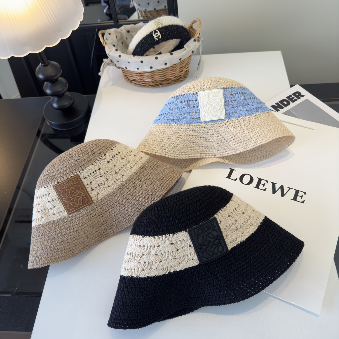 P罗意威新款针织遮阳渔夫帽，可折叠， 头围57cm