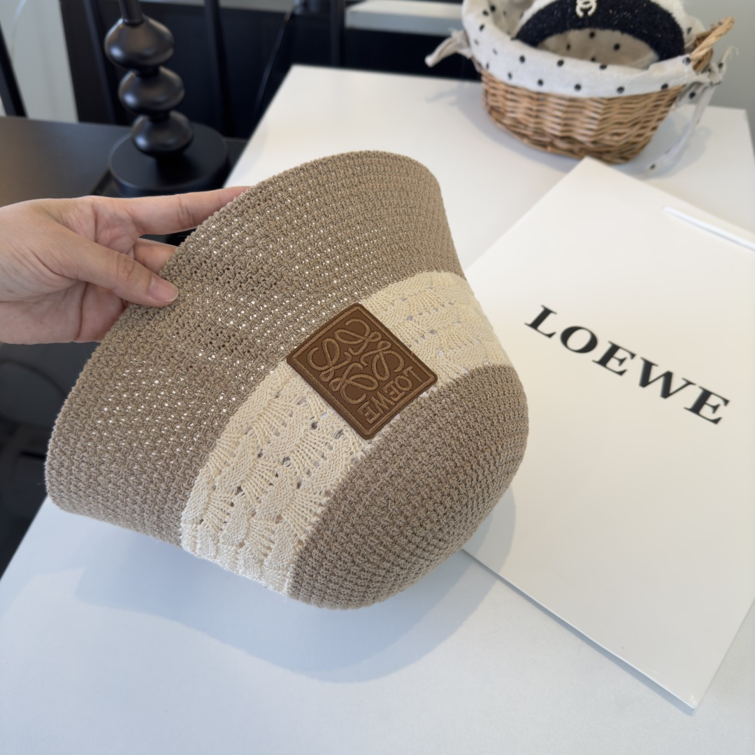 P罗意威新款针织遮阳渔夫帽，可折叠， 头围57cm