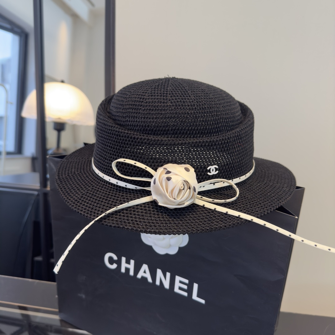 PChanel香奈儿新款名媛风范草帽，头围57cm