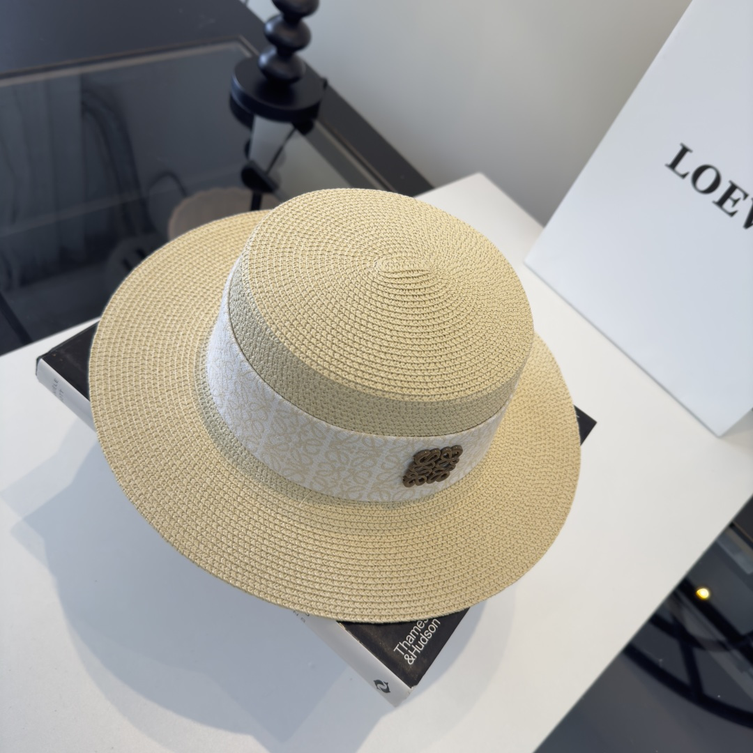 P罗意威新款平顶草帽，旅游必备！