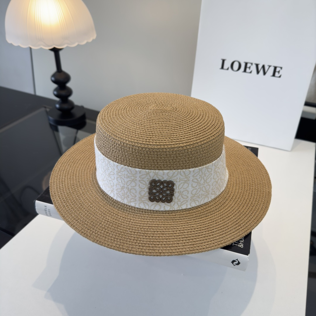 P罗意威新款平顶草帽，旅游必备！