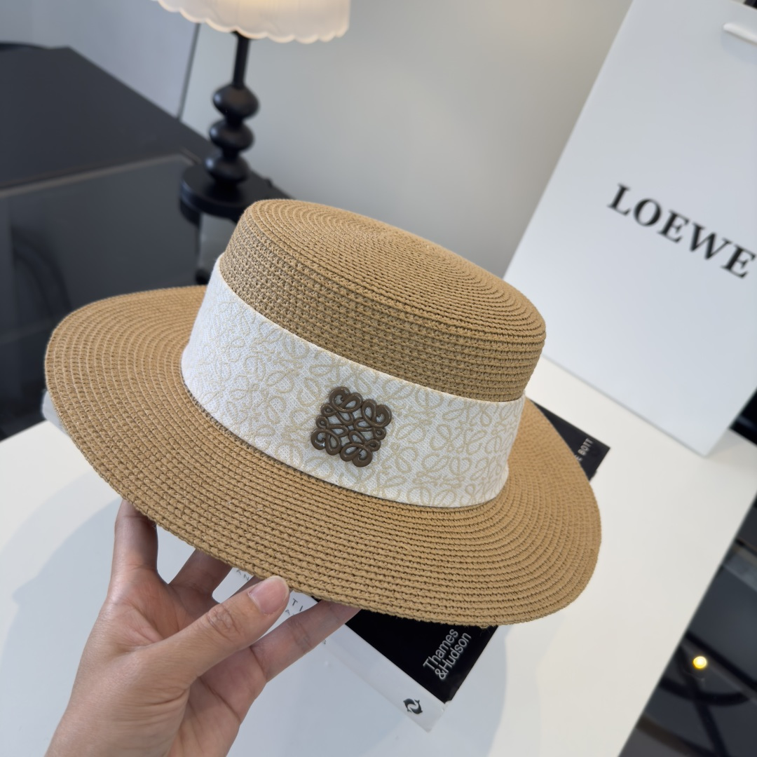 P罗意威新款平顶草帽，旅游必备！