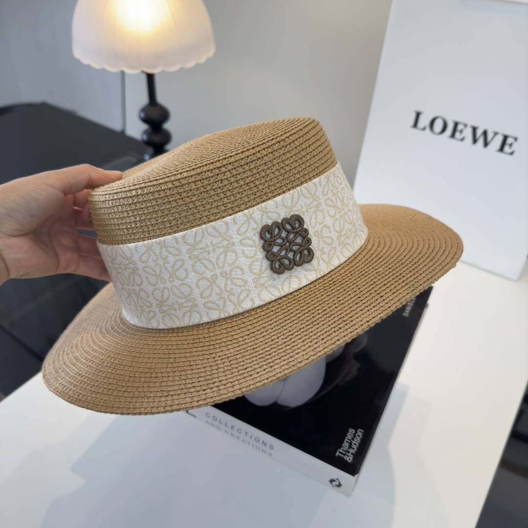 P罗意威新款平顶草帽，旅游必备！