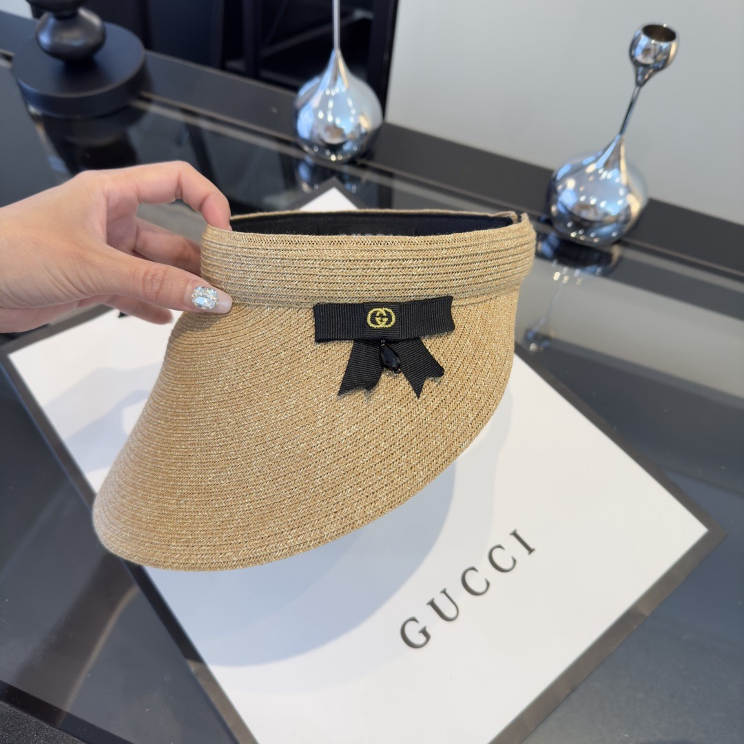 PGucci古奇新款空顶发箍遮阳帽