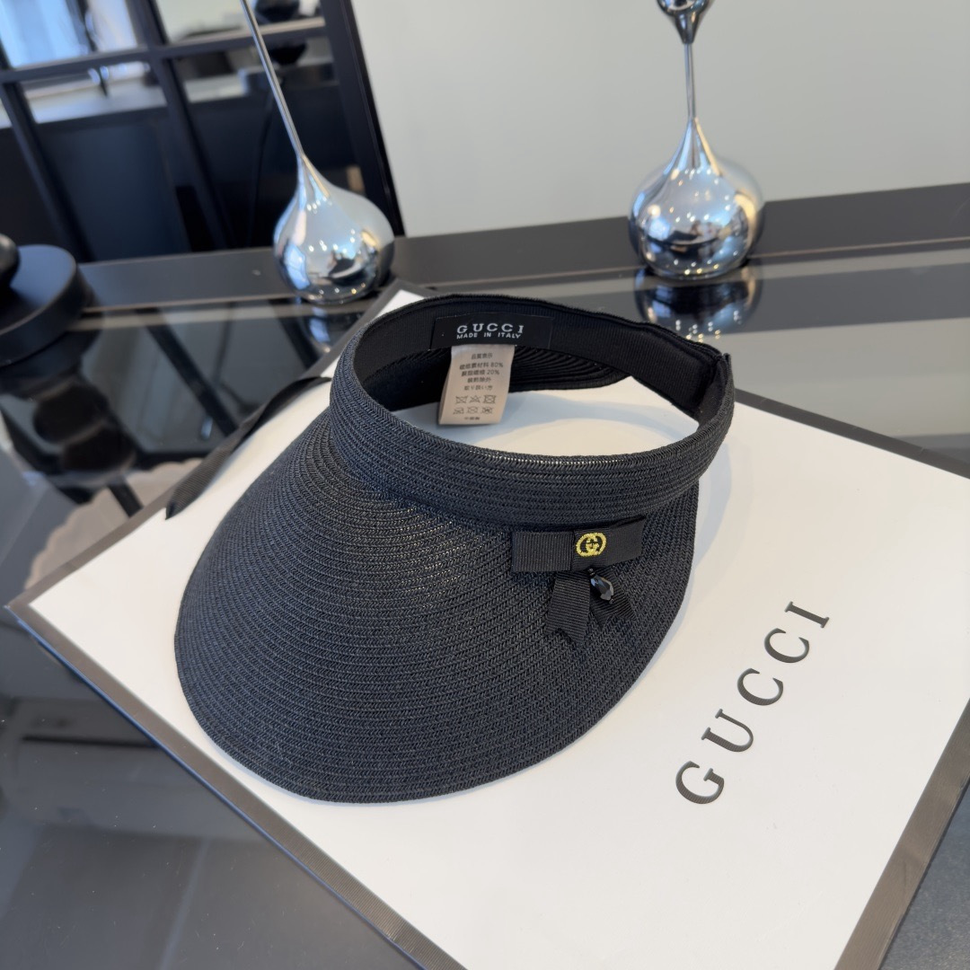 PGucci古奇新款空顶发箍遮阳帽