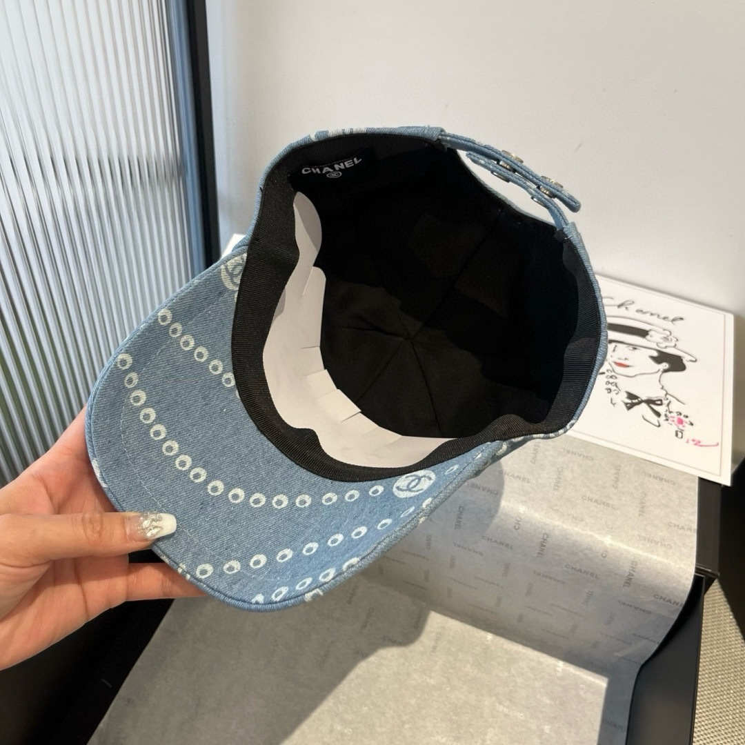 PChanel香奈儿牛仔鸭舌帽，25年专柜新款，头围57cm