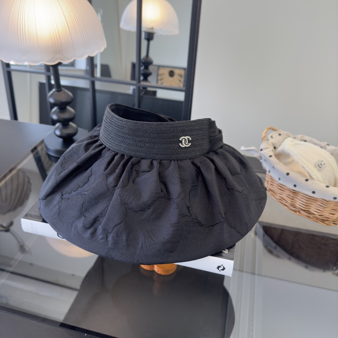 PChanel香奈儿新款贝壳帽，空顶遮阳帽，可折叠，出游携带方便