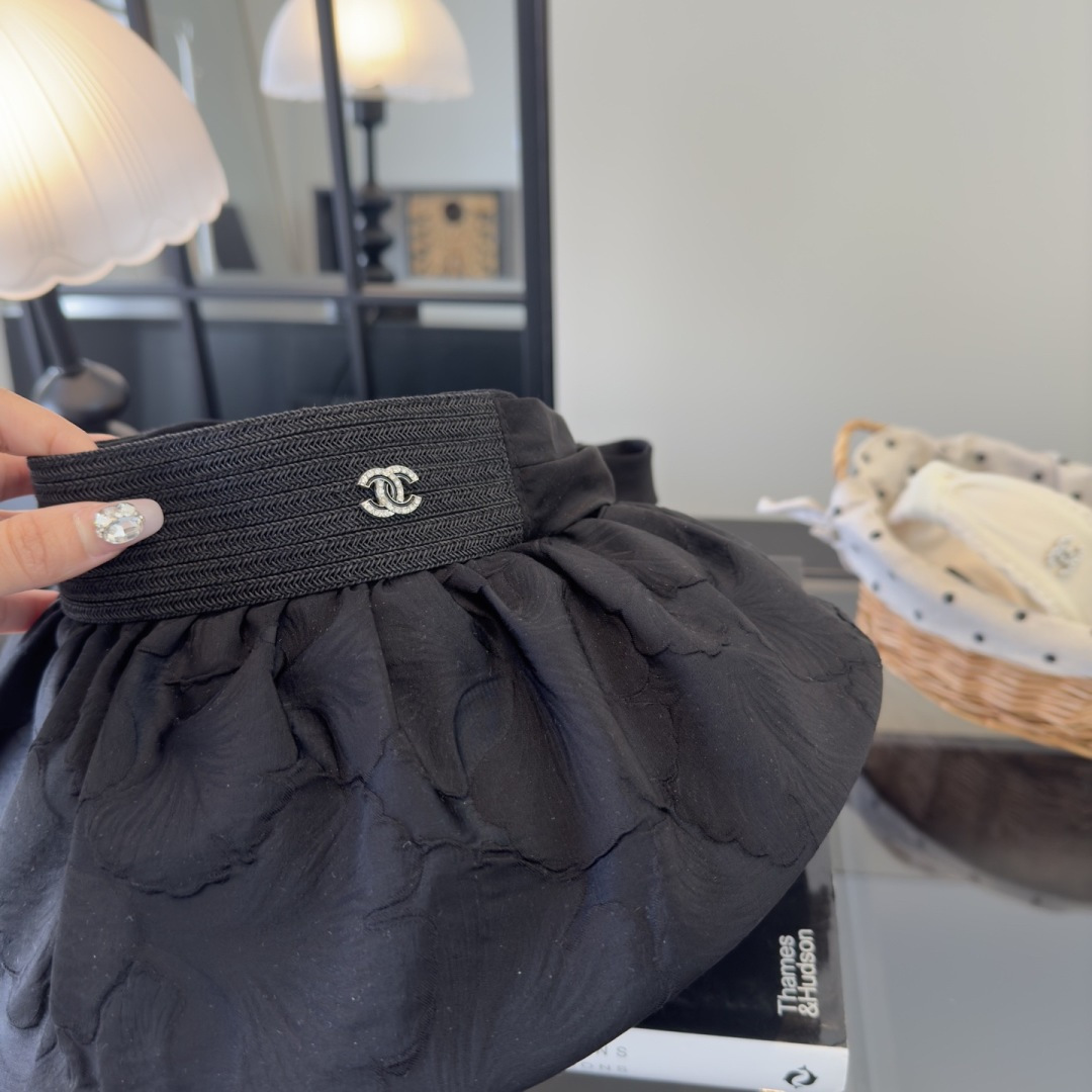 PChanel香奈儿新款贝壳帽，空顶遮阳帽，可折叠，出游携带方便