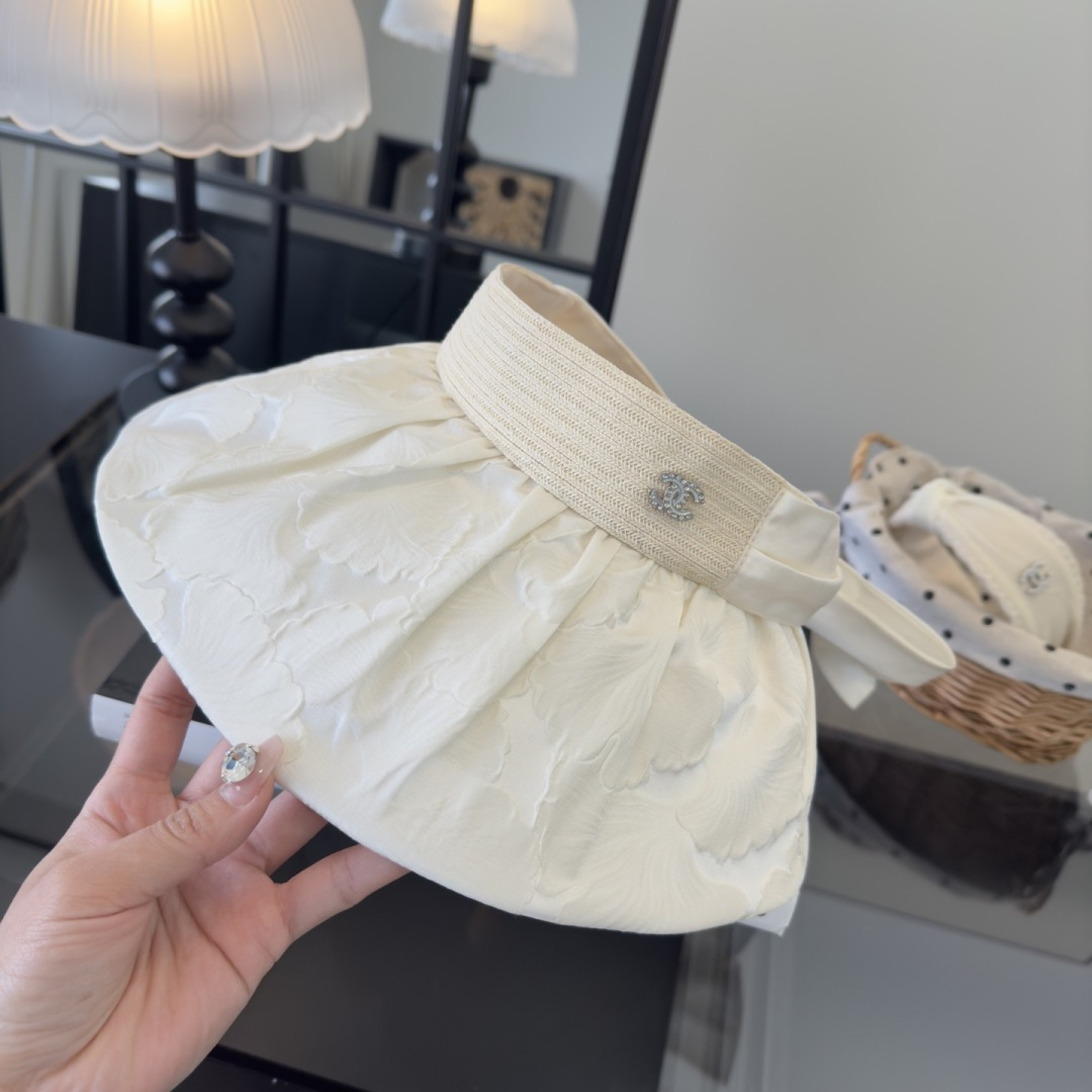 PChanel香奈儿新款贝壳帽，空顶遮阳帽，可折叠，出游携带方便