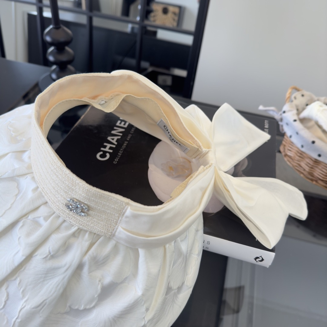 PChanel香奈儿新款贝壳帽，空顶遮阳帽，可折叠，出游携带方便