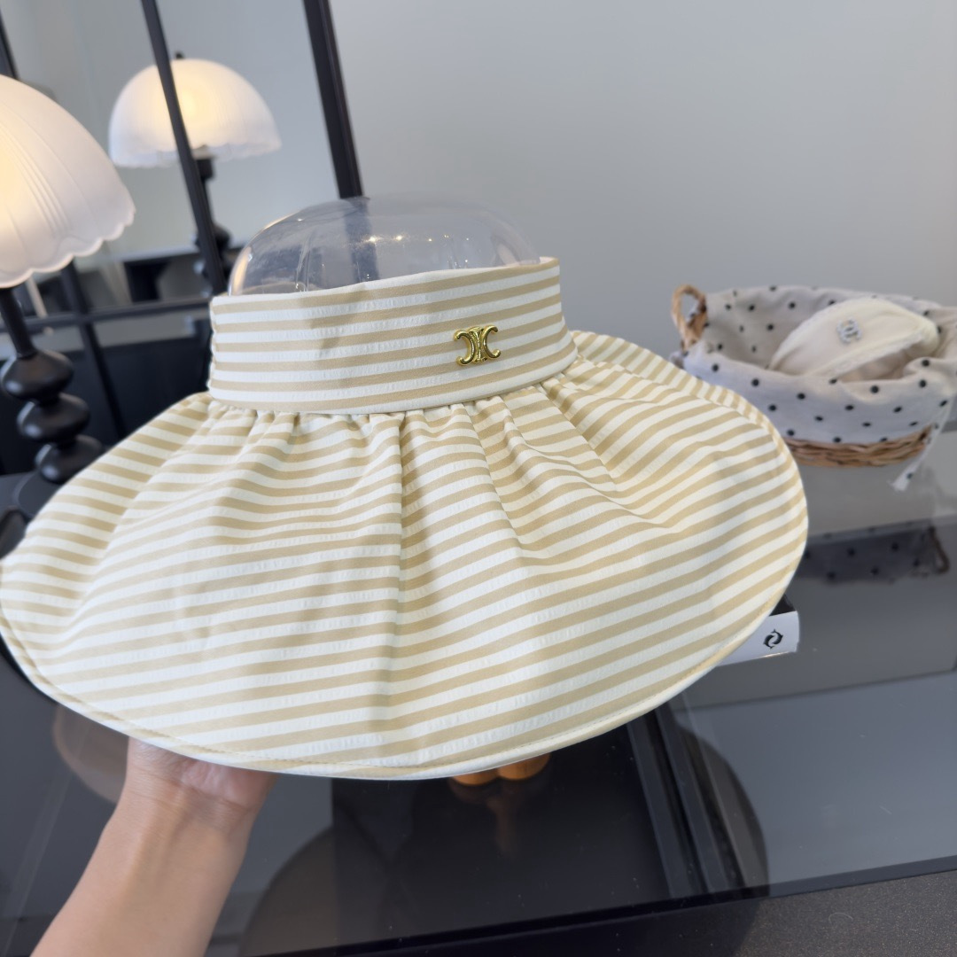 PCeline赛琳新款条纹空顶，头围57cm