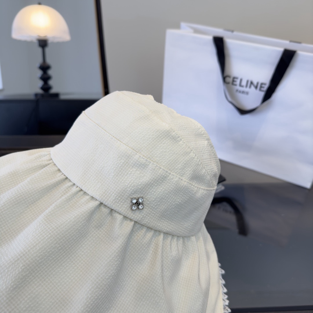 PChanel香奈儿空顶遮阳渔夫帽，简约百搭，头围57cm