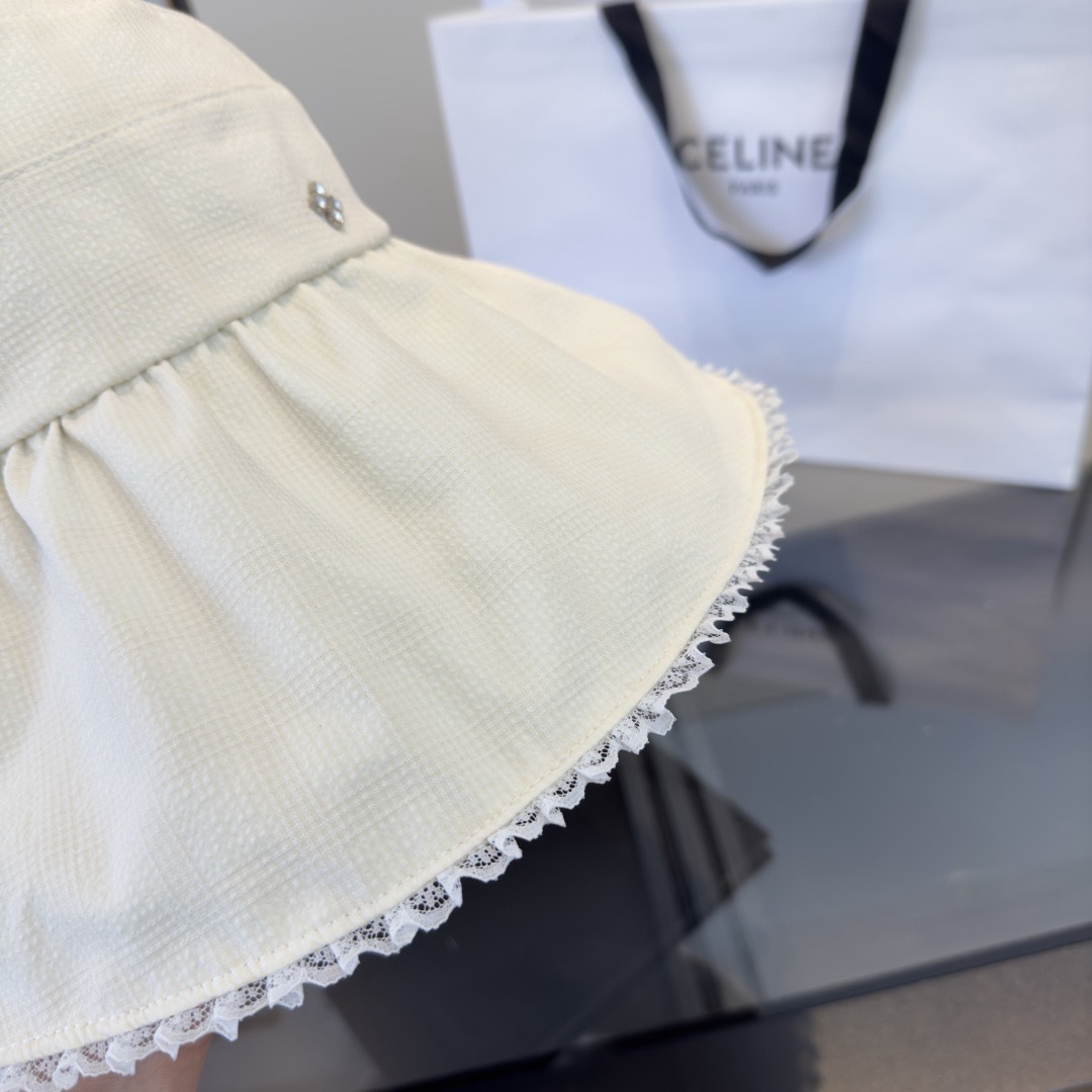 PChanel香奈儿空顶遮阳渔夫帽，简约百搭，头围57cm