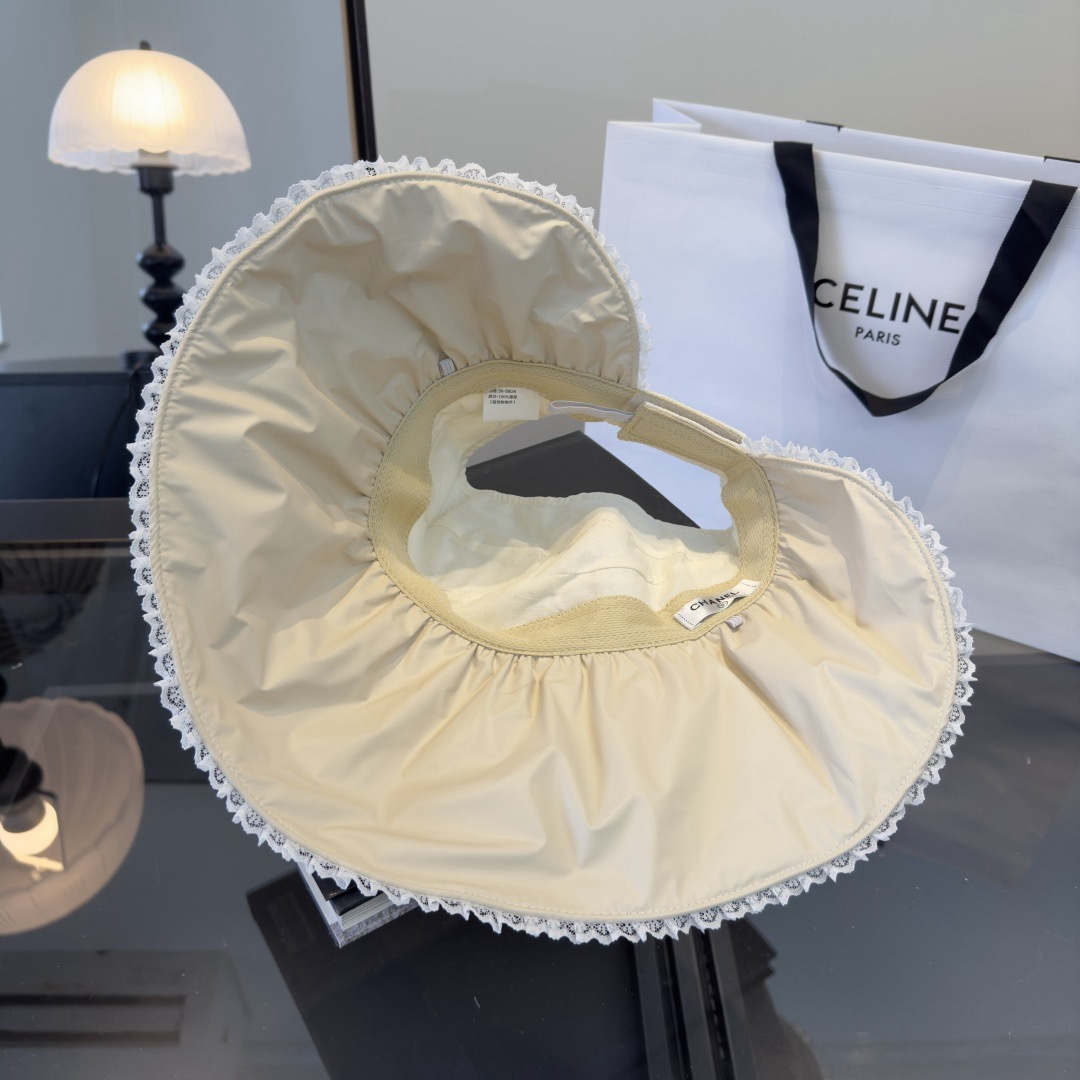 PChanel香奈儿空顶遮阳渔夫帽，简约百搭，头围57cm