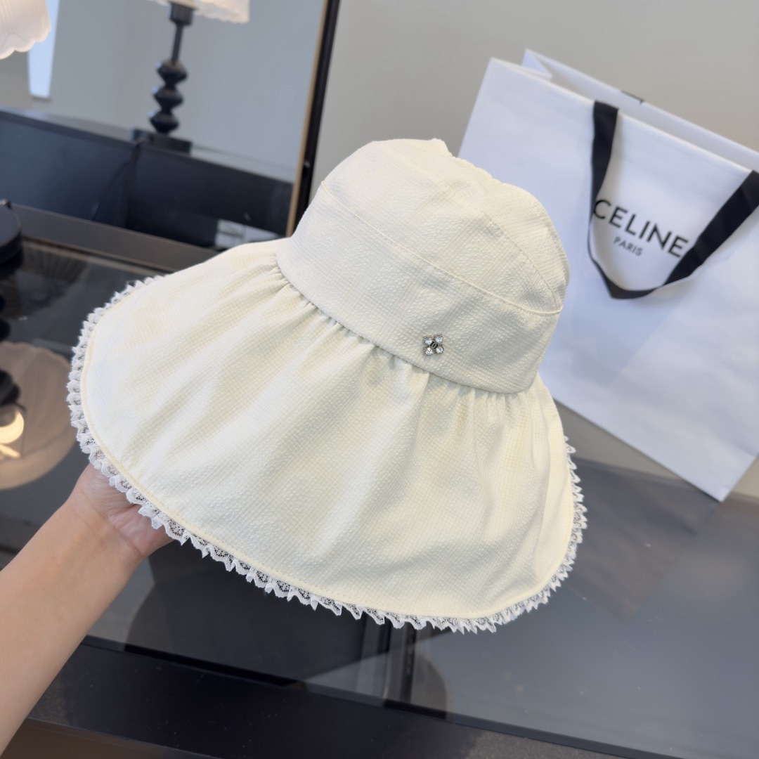 PChanel香奈儿空顶遮阳渔夫帽，简约百搭，头围57cm