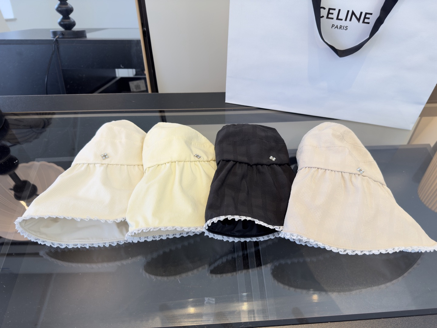 PChanel香奈儿空顶遮阳渔夫帽，简约百搭，头围57cm