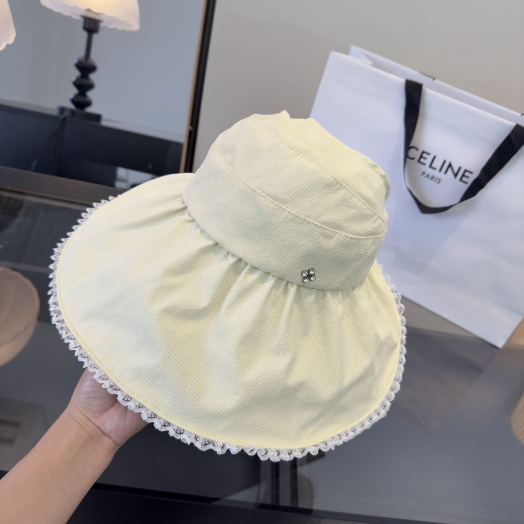 PChanel香奈儿空顶遮阳渔夫帽，简约百搭，头围57cm