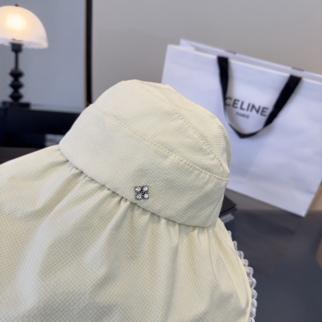 PChanel香奈儿空顶遮阳渔夫帽，简约百搭，头围57cm