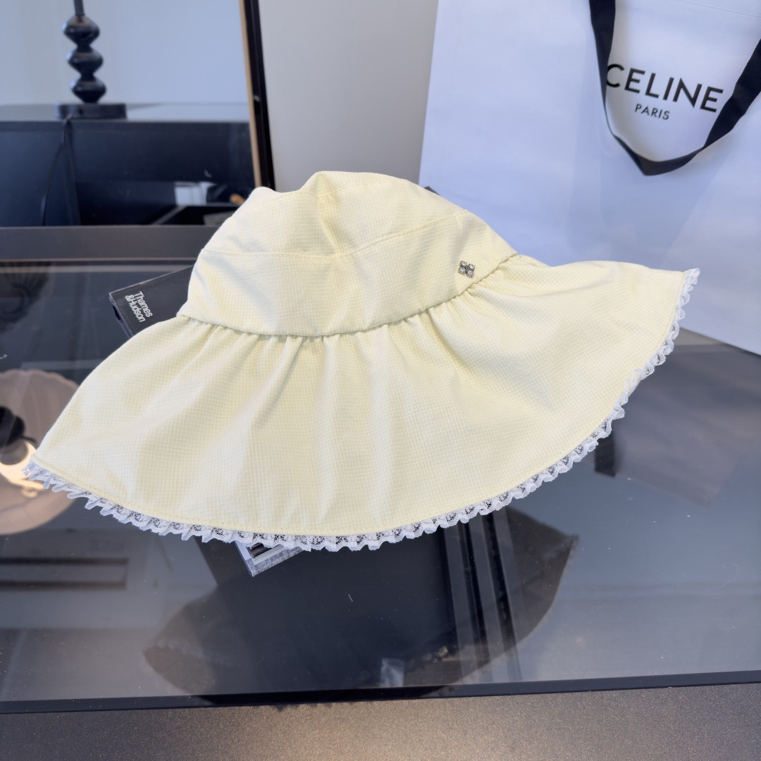 PChanel香奈儿空顶遮阳渔夫帽，简约百搭，头围57cm