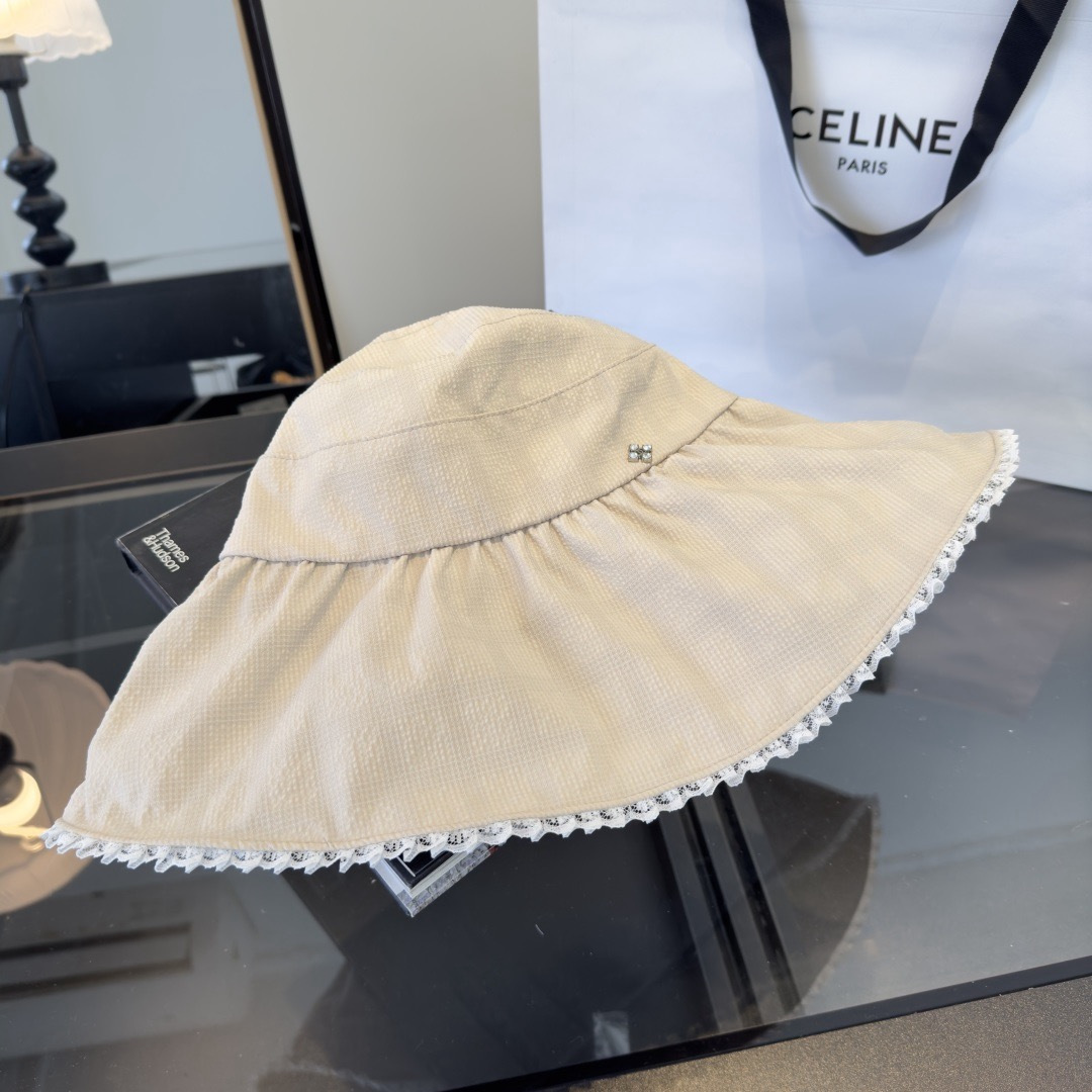 PChanel香奈儿空顶遮阳渔夫帽，简约百搭，头围57cm