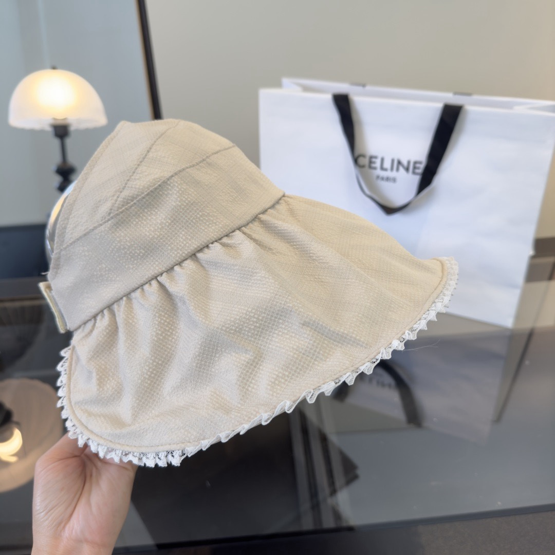 PChanel香奈儿空顶遮阳渔夫帽，简约百搭，头围57cm