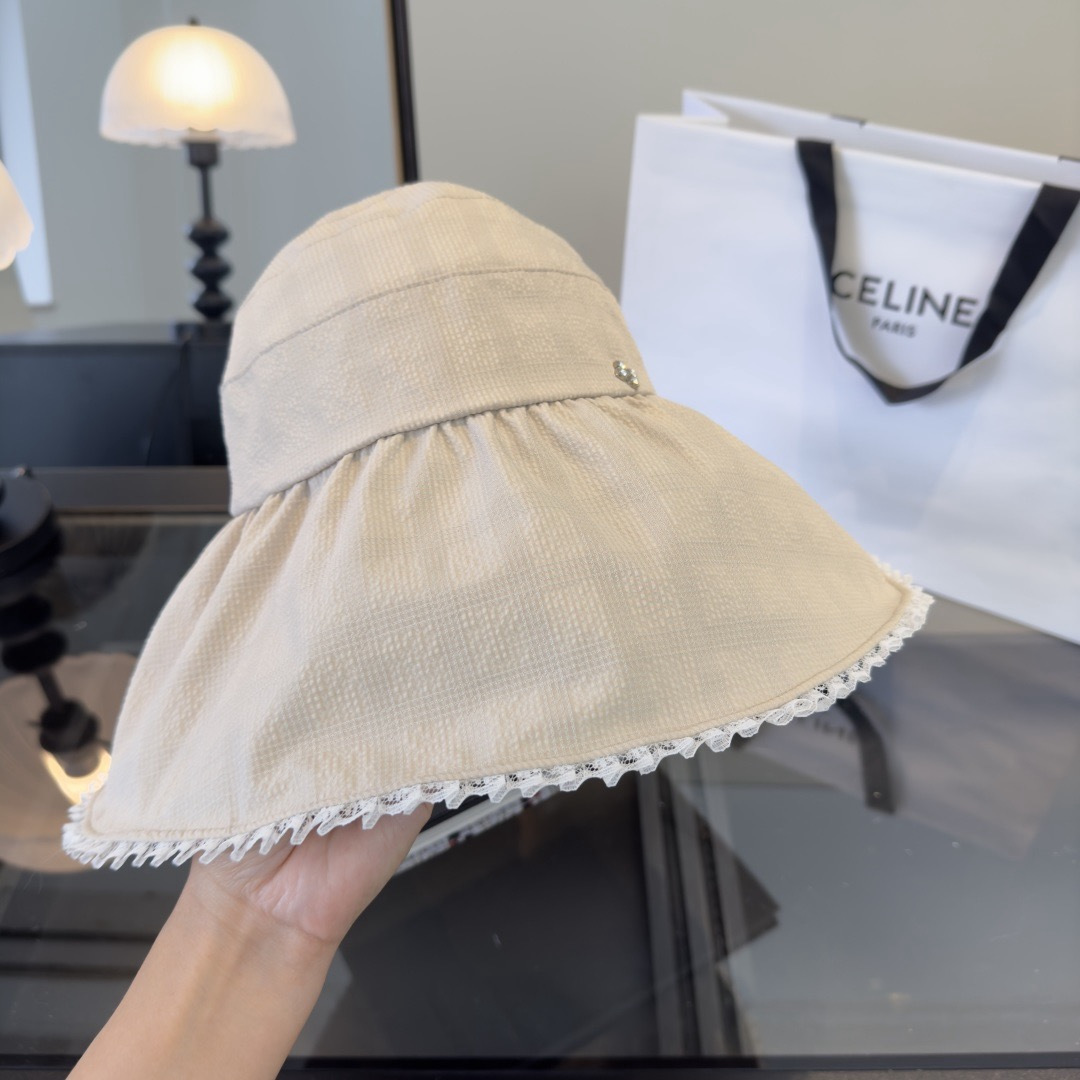 PChanel香奈儿空顶遮阳渔夫帽，简约百搭，头围57cm