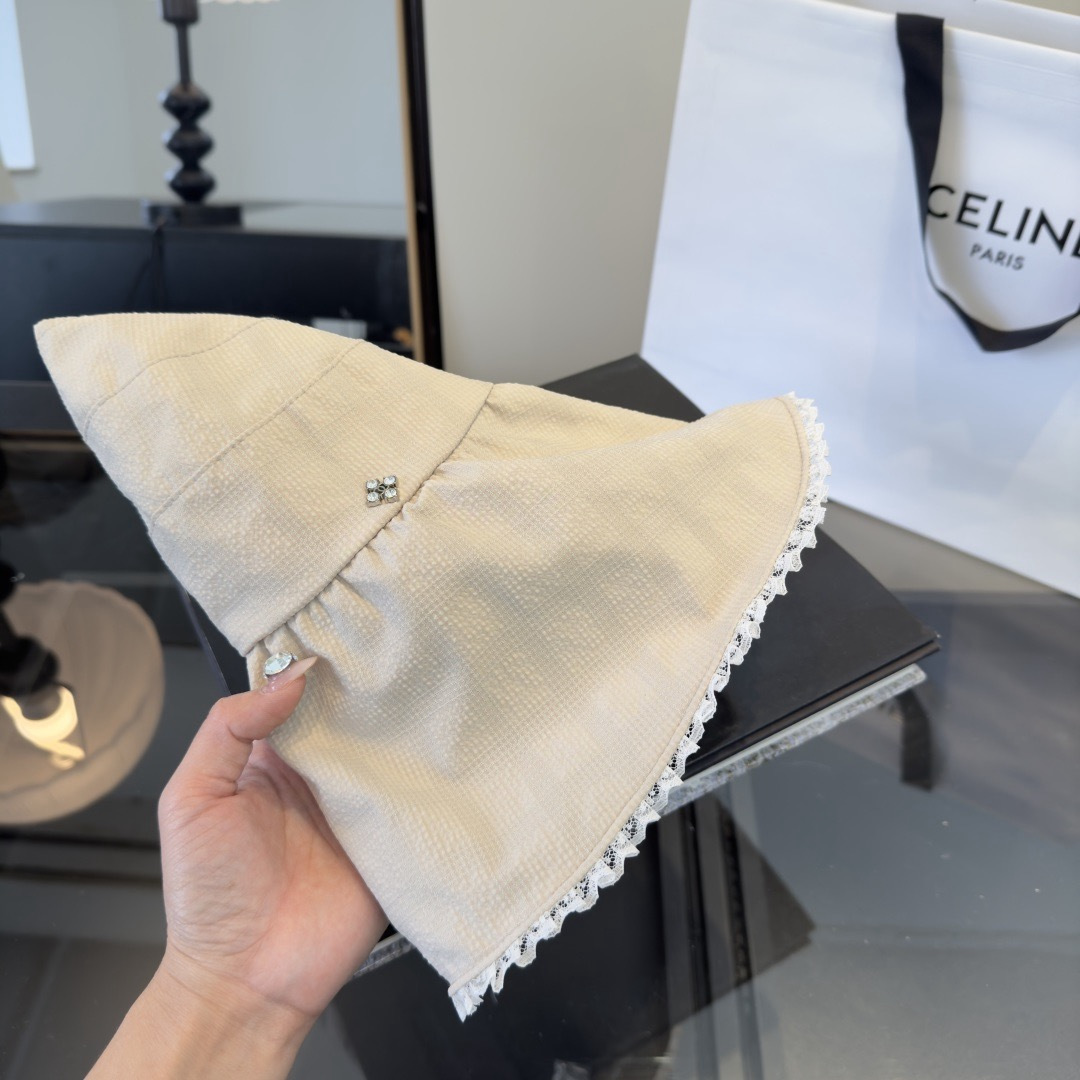 PChanel香奈儿空顶遮阳渔夫帽，简约百搭，头围57cm