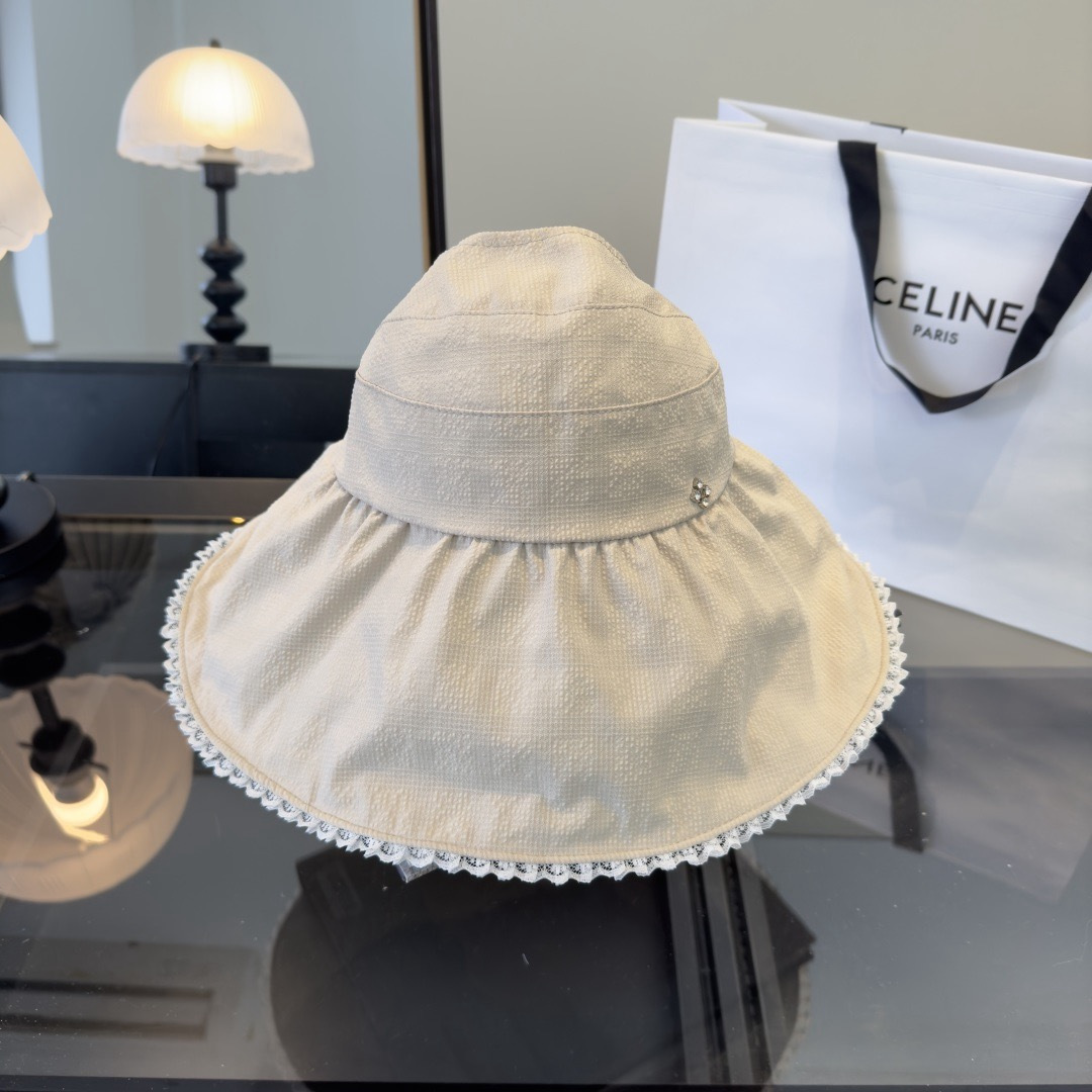 PChanel香奈儿空顶遮阳渔夫帽，简约百搭，头围57cm