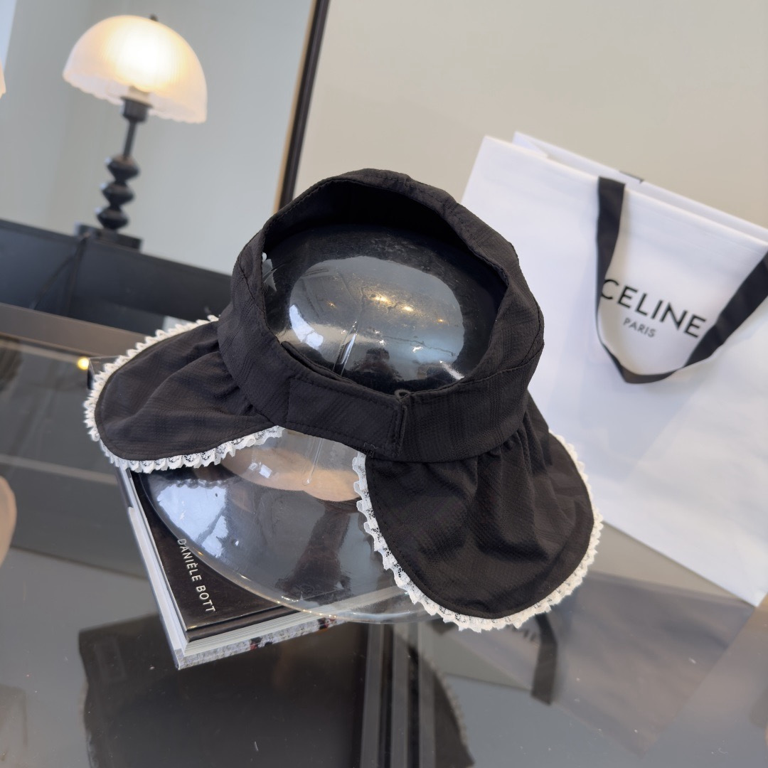 PChanel香奈儿空顶遮阳渔夫帽，简约百搭，头围57cm