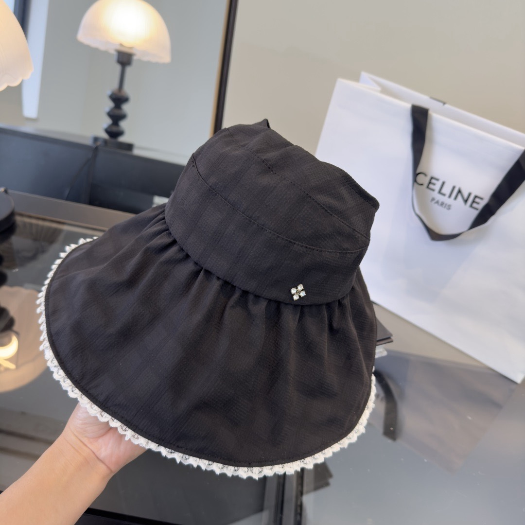 PChanel香奈儿空顶遮阳渔夫帽，简约百搭，头围57cm