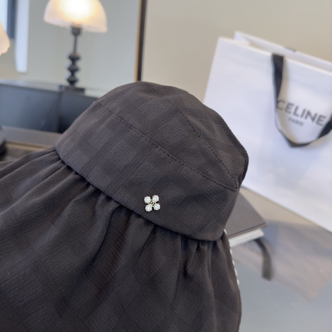PChanel香奈儿空顶遮阳渔夫帽，简约百搭，头围57cm