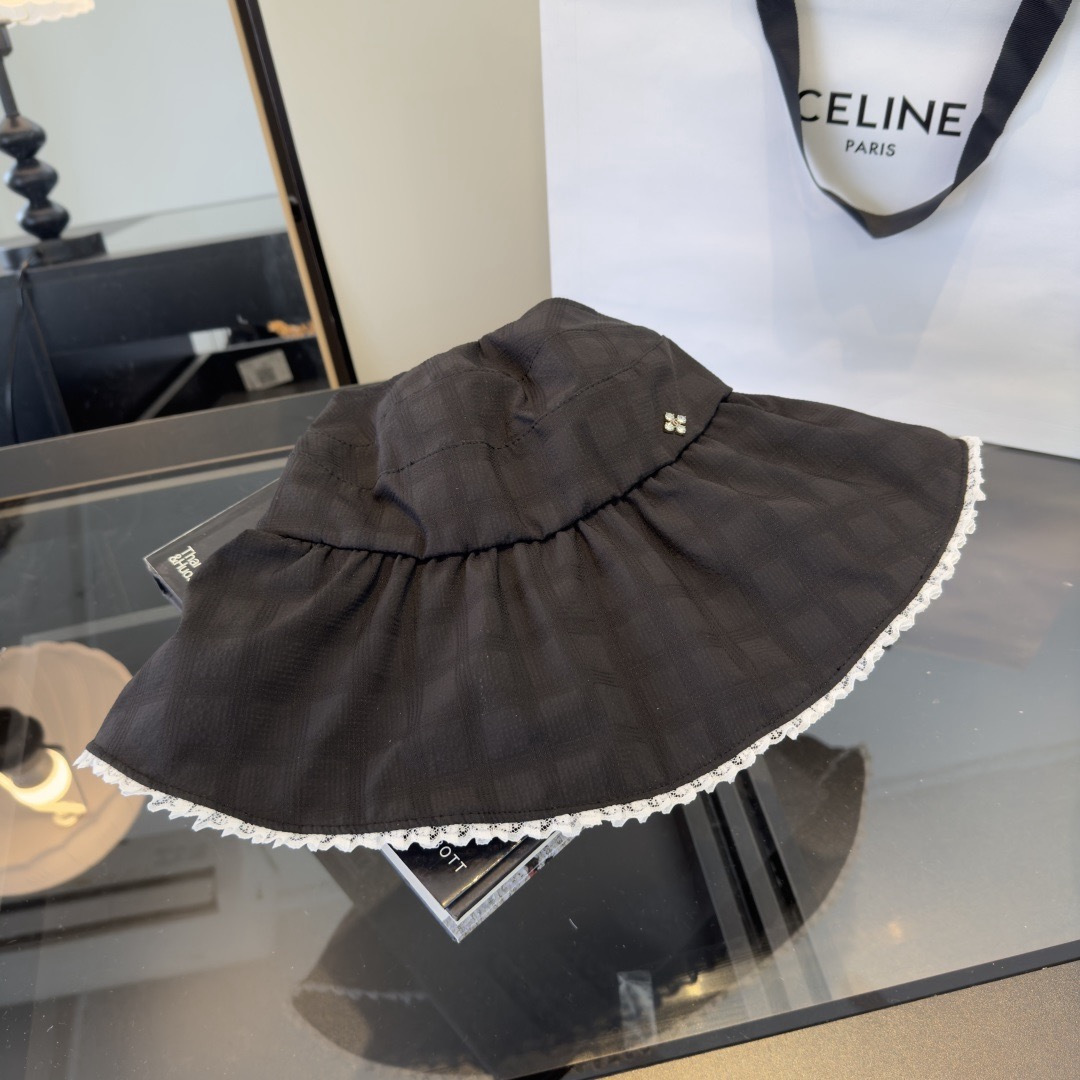 PChanel香奈儿空顶遮阳渔夫帽，简约百搭，头围57cm