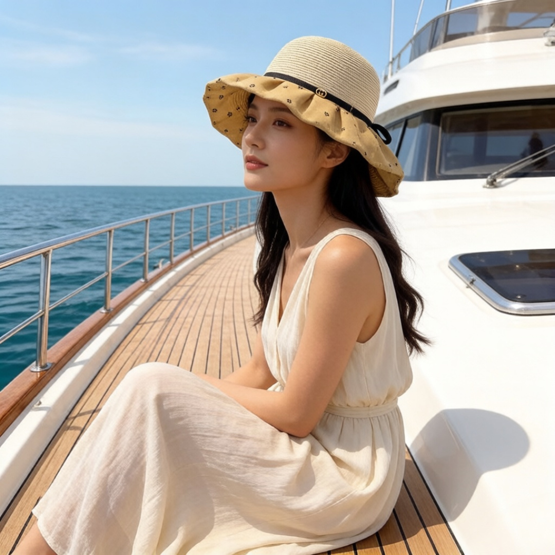 PGucci古奇新款遮阳渔夫帽，时尚简约！