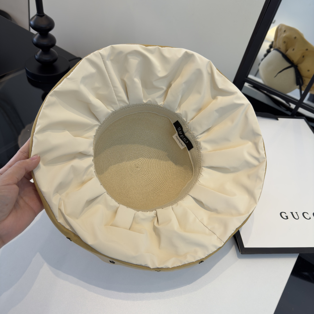 PGucci古奇新款遮阳渔夫帽，时尚简约！