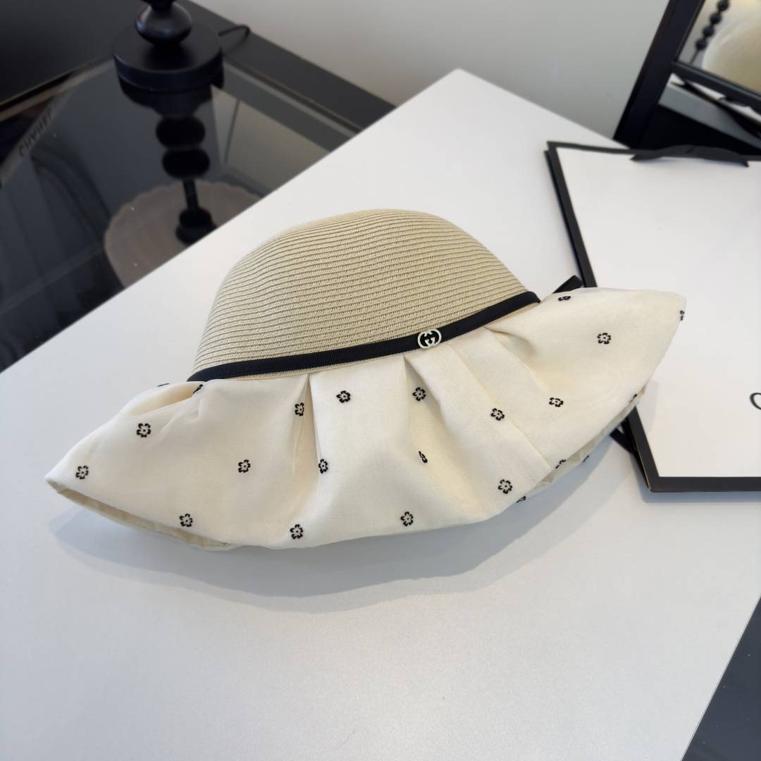 PGucci古奇新款遮阳渔夫帽，时尚简约！