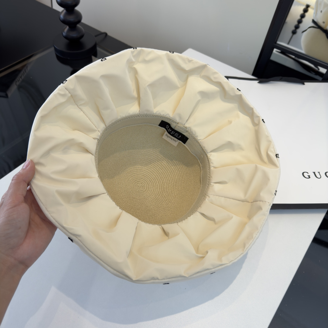 PGucci古奇新款遮阳渔夫帽，时尚简约！