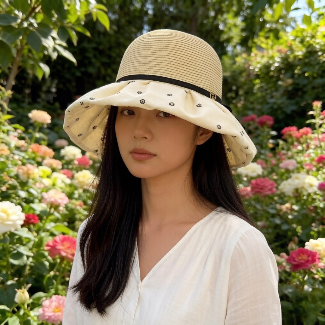 PGucci古奇新款遮阳渔夫帽，时尚简约！