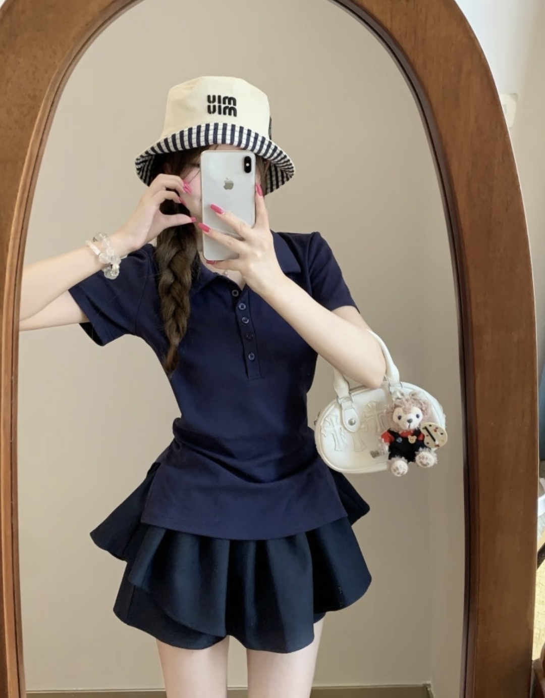 Pmiumiu缪缪新款遮阳渔夫帽，头围57cm