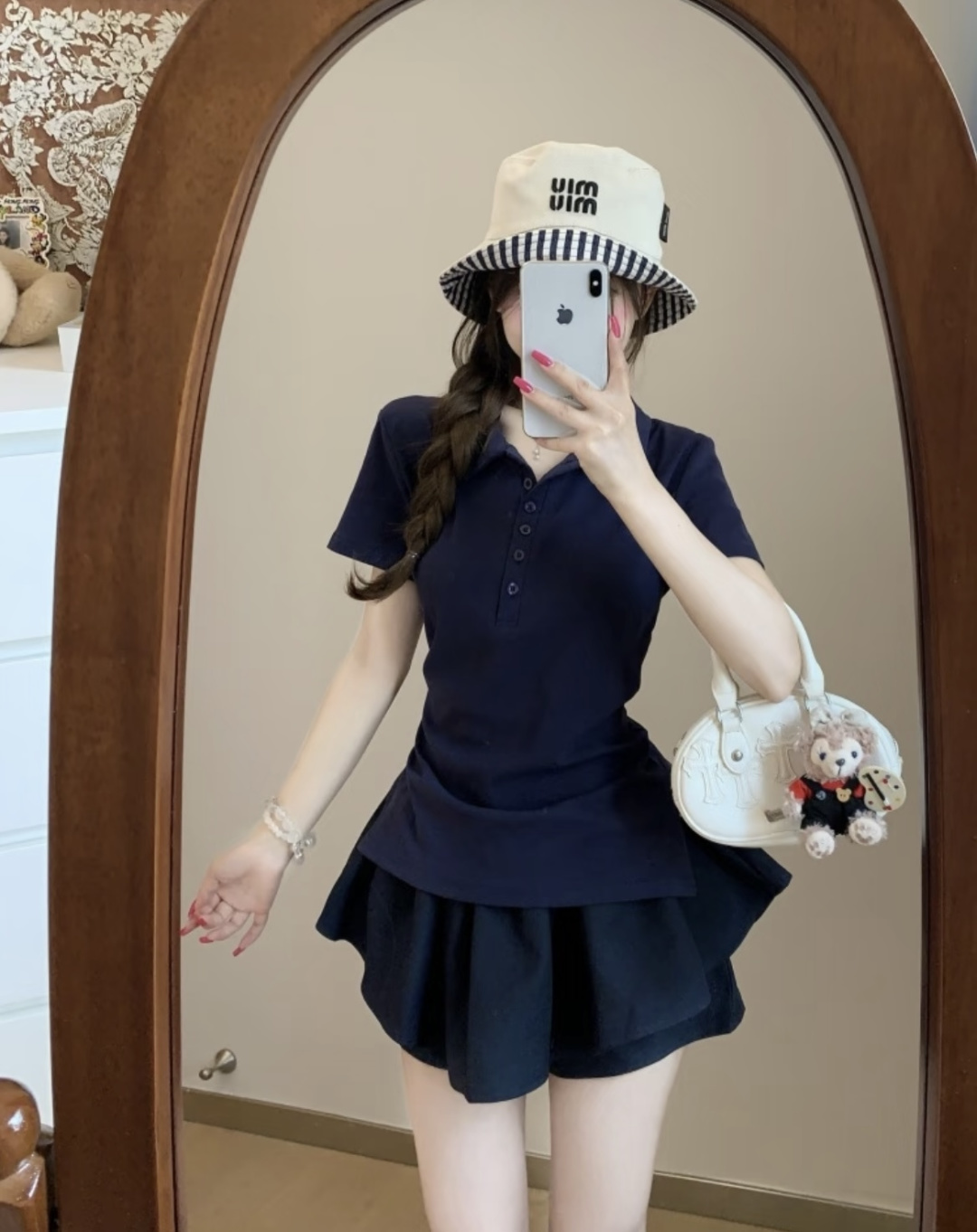 Pmiumiu缪缪新款遮阳渔夫帽，头围57cm